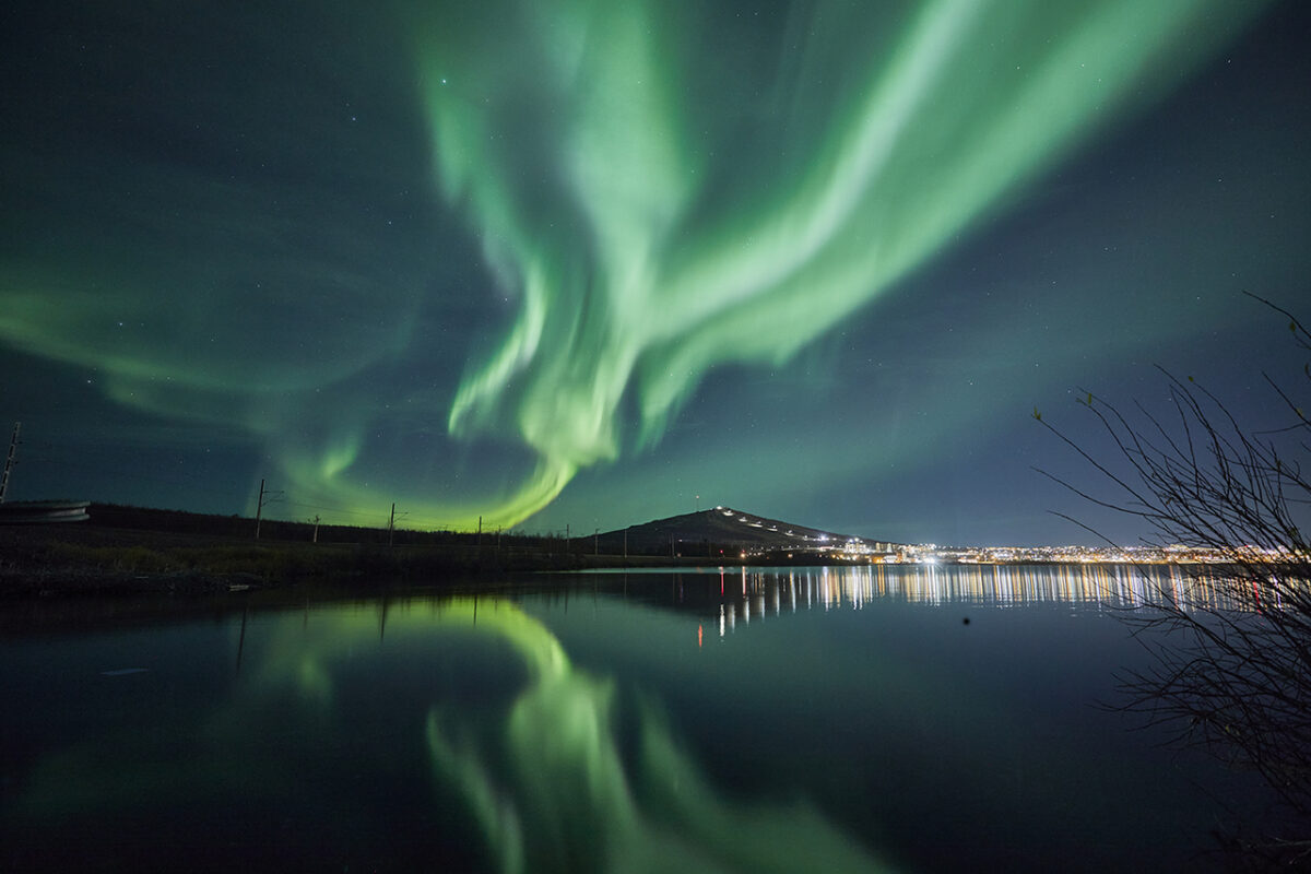 Northern lights over Kiruna